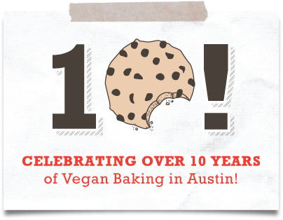Celebrating 10 Years of Vegan Baking in Austin!
